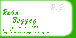 reka bezzeg business card
